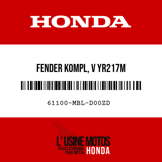 image de 61100-MBL-D00ZD FENDER KOMPL, V YR217M 