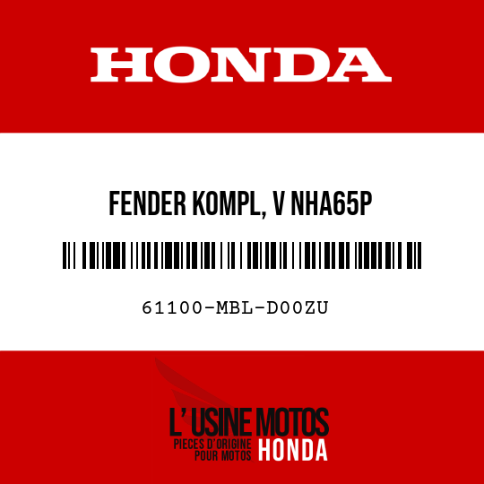 image de 61100-MBL-D00ZU FENDER KOMPL, V NHA65P 