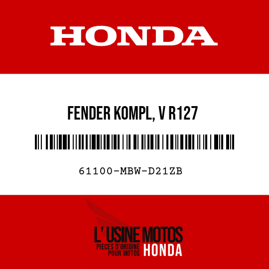image de 61100-MBW-D21ZB FENDER KOMPL, V R127 