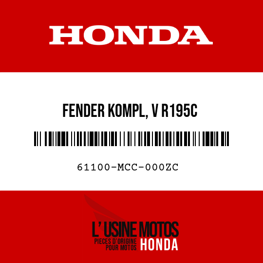 image de 61100-MCC-000ZC FENDER KOMPL, V R195C 