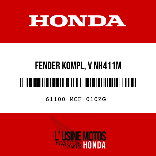 image de 61100-MCF-010ZG FENDER KOMPL, V NH411M 
