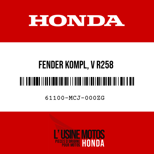 image de 61100-MCJ-000ZG FENDER KOMPL, V R258 
