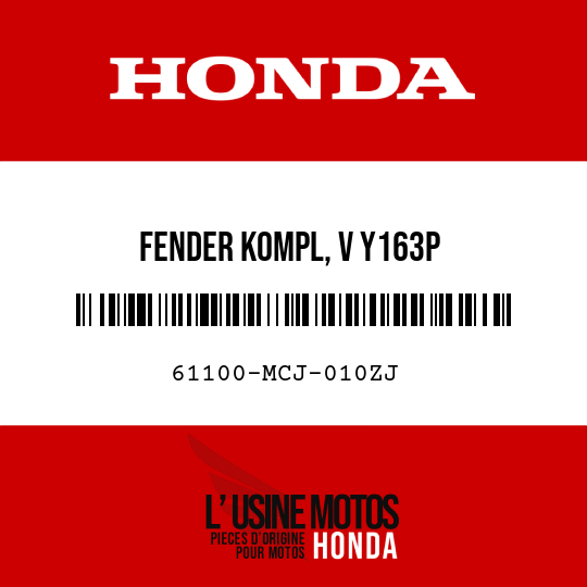image de 61100-MCJ-010ZJ FENDER KOMPL, V Y163P 