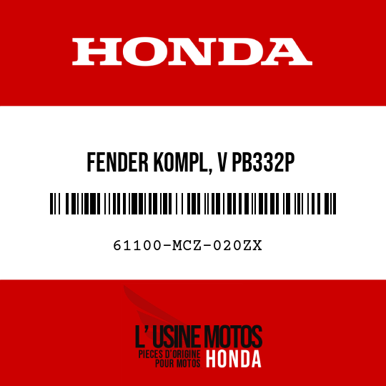 image de 61100-MCZ-020ZX FENDER KOMPL, V PB332P 