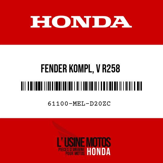image de 61100-MEL-D20ZC FENDER KOMPL, V R258 