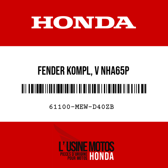 image de 61100-MEW-D40ZB FENDER KOMPL, V NHA65P
