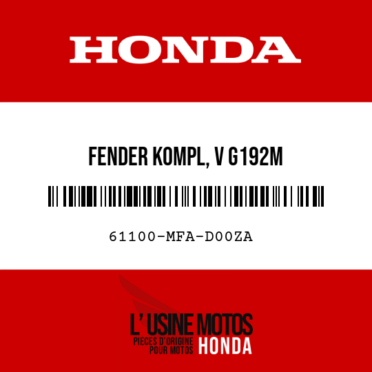 image de 61100-MFA-D00ZA FENDER KOMPL, V G192M 