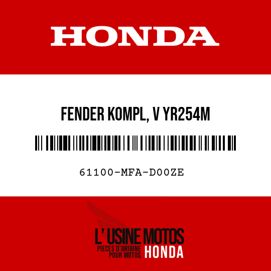 image de 61100-MFA-D00ZE FENDER KOMPL, V YR254M 