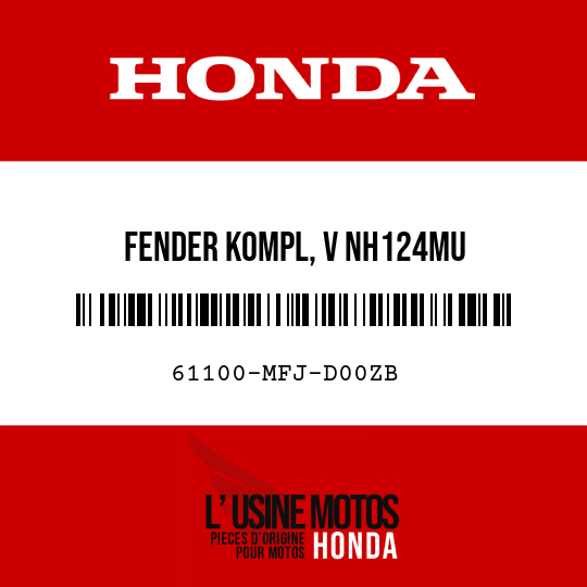 image de 61100-MFJ-D00ZB FENDER KOMPL, V NH124MU 