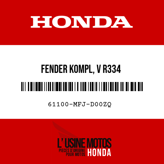 image de 61100-MFJ-D00ZQ FENDER KOMPL, V R334