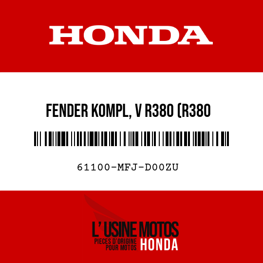 image de 61100-MFJ-D00ZU FENDER KOMPL, V R380 (R380 GRAND-PRIX-ROT)