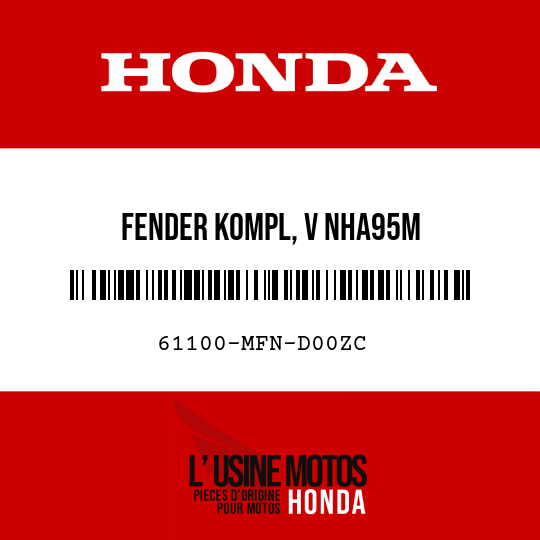 image de 61100-MFN-D00ZC FENDER KOMPL, V NHA95M