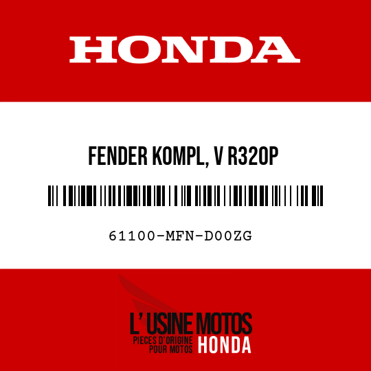 image de 61100-MFN-D00ZG FENDER KOMPL, V R320P