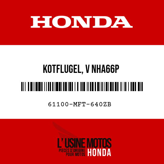 image de 61100-MFT-640ZB KOTFLUGEL, V NHA66P 