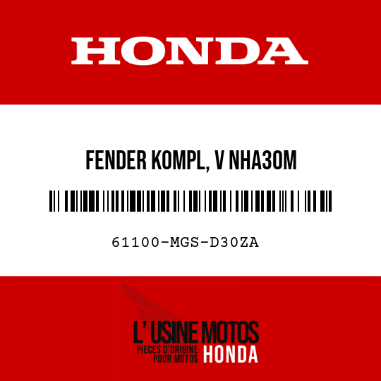 image de 61100-MGS-D30ZA FENDER KOMPL, V NHA30M