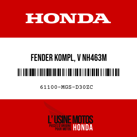 image de 61100-MGS-D30ZC FENDER KOMPL, V NH463M