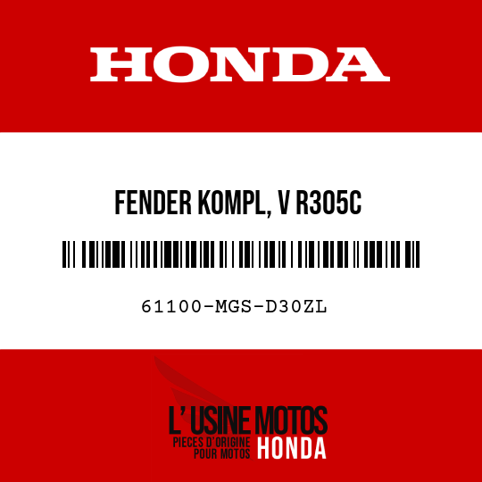 image de 61100-MGS-D30ZL FENDER KOMPL, V R305C