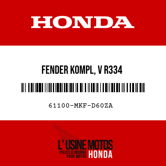 image de 61100-MKF-D60ZA FENDER KOMPL, V R334