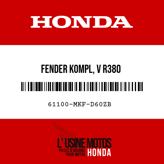 image de 61100-MKF-D60ZB FENDER KOMPL, V R380
