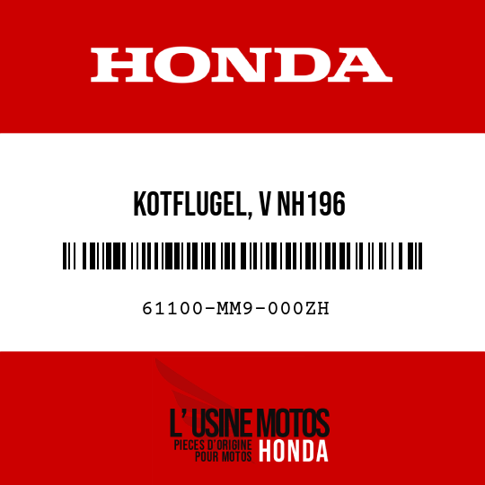 image de 61100-MM9-000ZH KOTFLUGEL, V NH196 