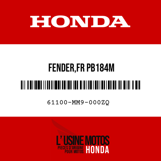 image de 61100-MM9-000ZQ FENDER,FR PB184M