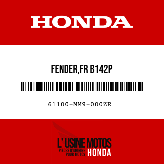 image de 61100-MM9-000ZR FENDER,FR B142P