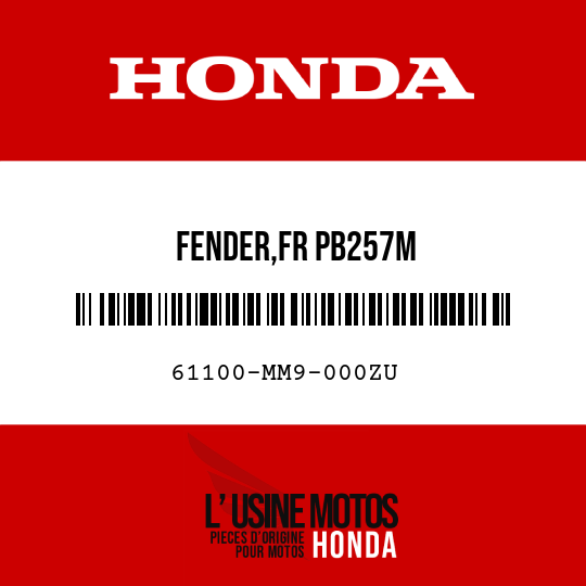 image de 61100-MM9-000ZU FENDER,FR PB257M