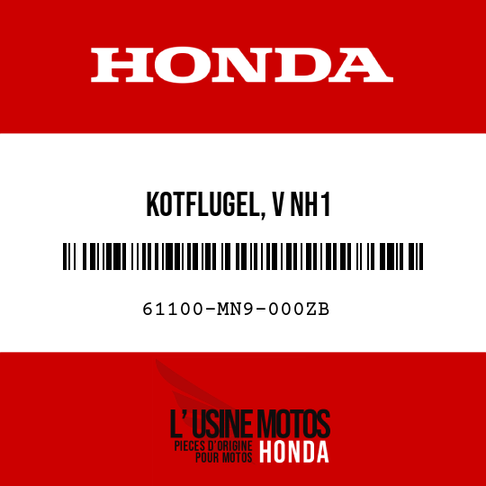 image de 61100-MN9-000ZB KOTFLUGEL, V NH1 