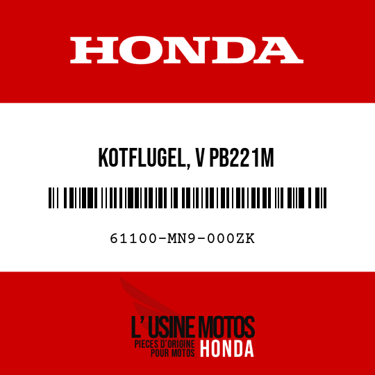 image de 61100-MN9-000ZK KOTFLUGEL, V PB221M 