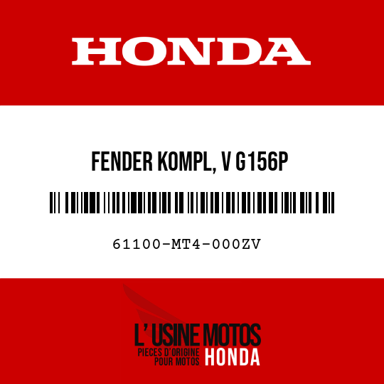 image de 61100-MT4-000ZV FENDER KOMPL, V G156P 