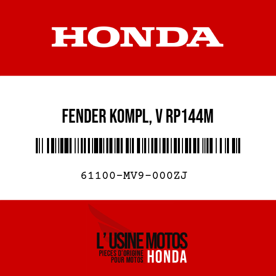 image de 61100-MV9-000ZJ FENDER KOMPL, V RP144M 
