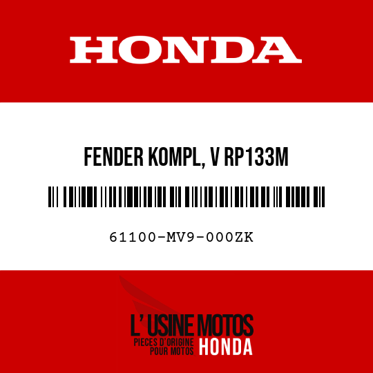 image de 61100-MV9-000ZK FENDER KOMPL, V RP133M 