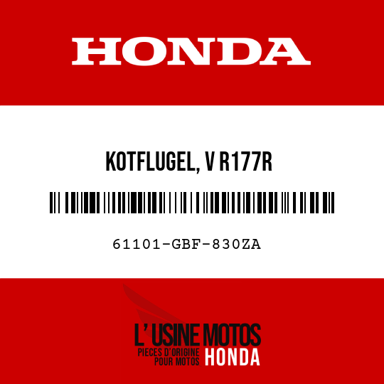 image de 61101-GBF-830ZA KOTFLUGEL, V R177R 