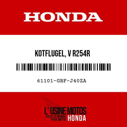 image de 61101-GBF-J40ZA KOTFLUGEL, V R254R 