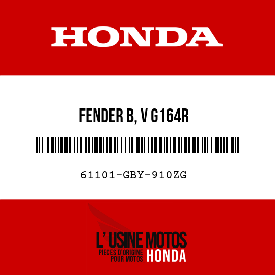 image de 61101-GBY-910ZG FENDER B, V G164R 