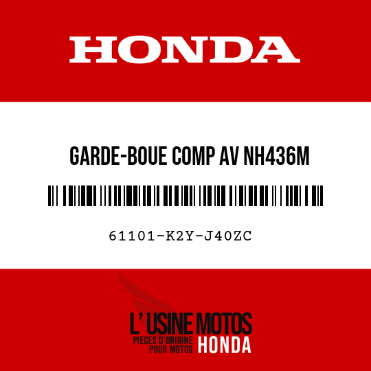image de 61101-K2Y-J40ZC GARDE-BOUE COMP AV NH436M