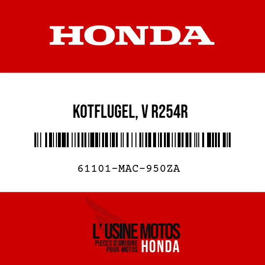 image de 61101-MAC-950ZA KOTFLUGEL, V R254R 