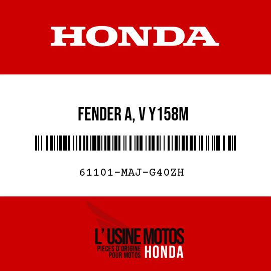 image de 61101-MAJ-G40ZH FENDER A, V Y158M 