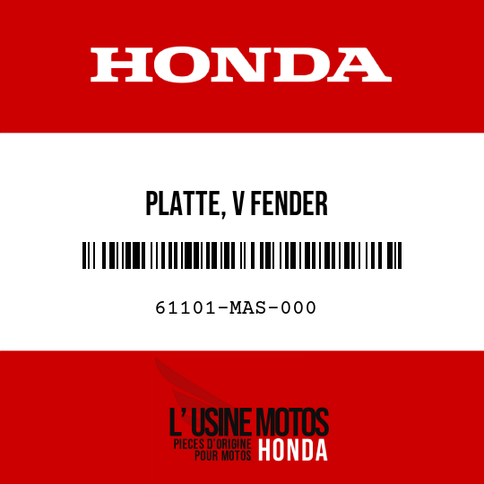 image de 61101-MAS-000 PLATTE, V FENDER