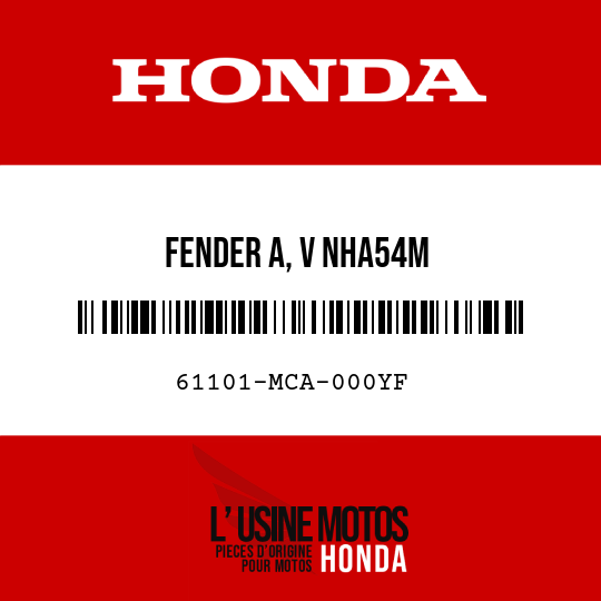 image de 61101-MCA-000YF FENDER A, V NHA54M