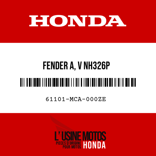 image de 61101-MCA-000ZE FENDER A, V NH326P 