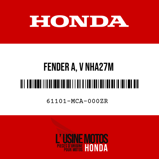 image de 61101-MCA-000ZR FENDER A, V NHA27M 
