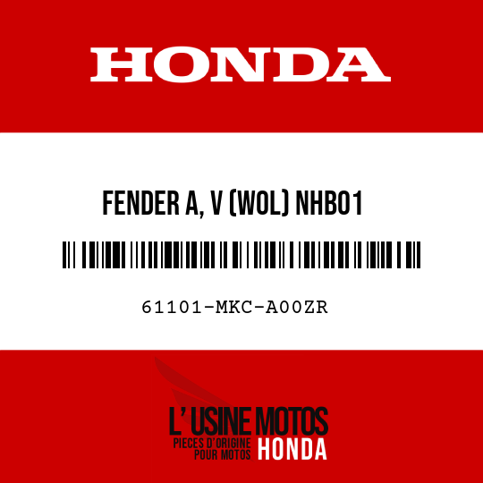 image de 61101-MKC-A00ZR FENDER A, V (WOL) NHB01