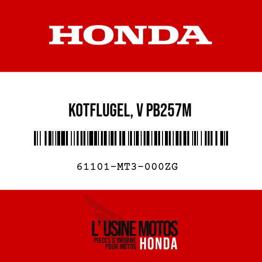 image de 61101-MT3-000ZG KOTFLUGEL, V PB257M 