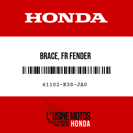 image de 61102-K3S-JA0 BRACE, FR FENDER