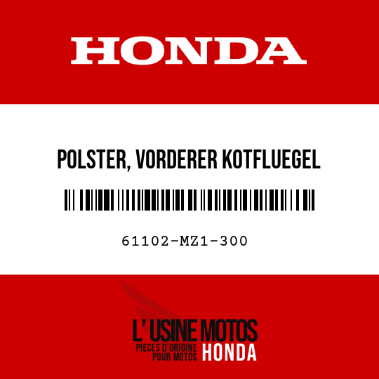 image de 61102-MZ1-300 POLSTER, VORDERER KOTFLUEGEL