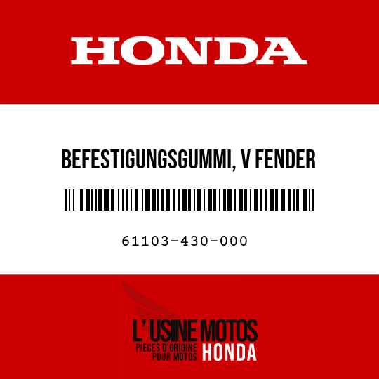 image de 61103-430-000 BEFESTIGUNGSGUMMI, V FENDER