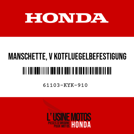 image de 61103-KYK-910 MANSCHETTE, V KOTFLUEGELBEFESTIGUNG