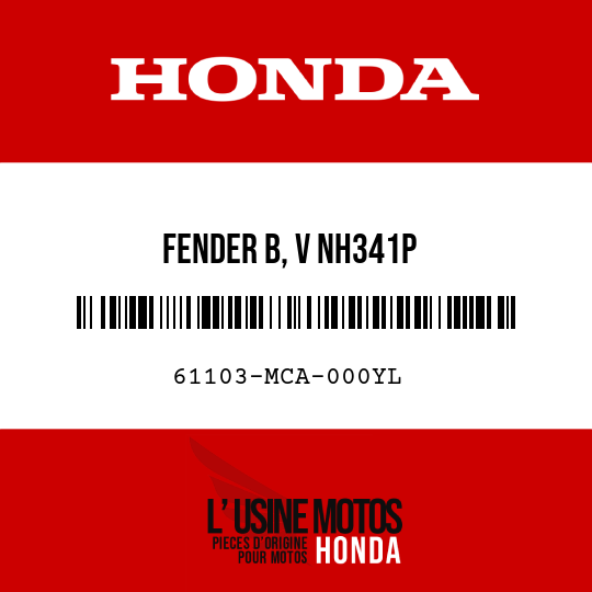 image de 61103-MCA-000YL FENDER B, V NH341P