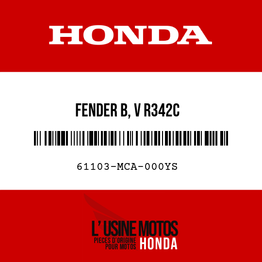image de 61103-MCA-000YS FENDER B, V R342C